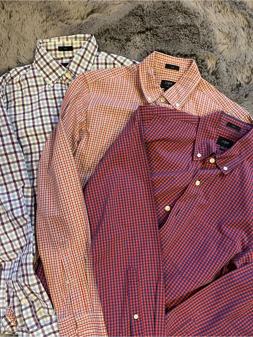 J. Crew Men's Plaid Button-Down Shirts BUNDLE